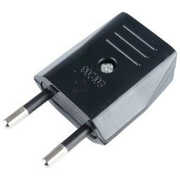 [27326] CLAVIJA BIPOLAR 10 A 250V NEGRO